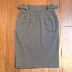 Anthropologie EUC Maeve belted pencil skirt sz 0